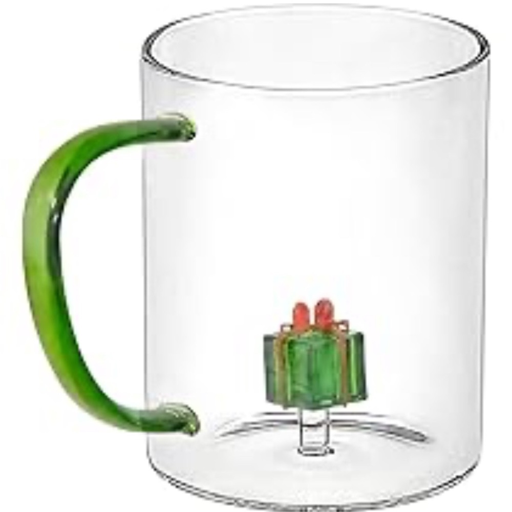 Holiday Peekaboo Borosilicate Glass Mug - 400ml